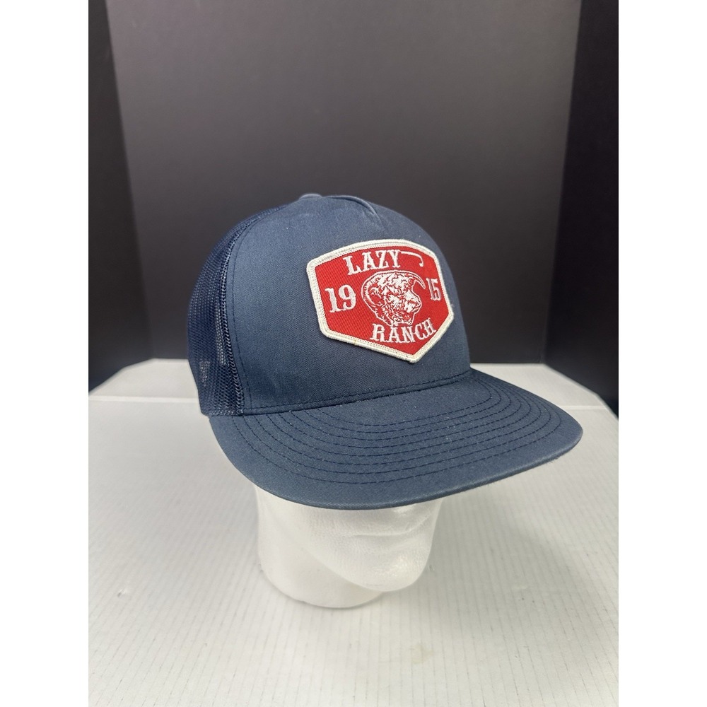 Lazy Ranch 1915 Trucker Hat Black‎ Mesh Back Snapback Baseball Cap